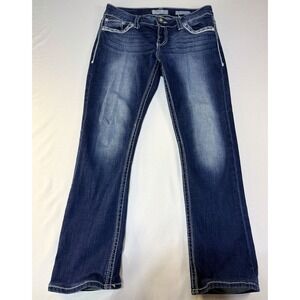 Daytrip Jeans Women's 29R 29 Reg Virgo Bootcut Blue Faded Medium Wash Whiskers